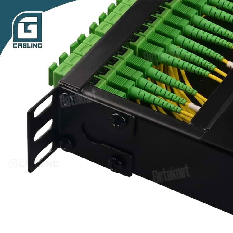 Gcabling 1U 19inch Fiber Rack Mount Panel with plc splitter 1x32 - Gcabling