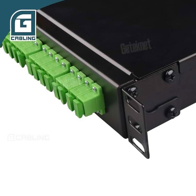 Gcabling 1U 19inch Fiber Rack Mount Panel with plc splitter 1x32 - Gcabling