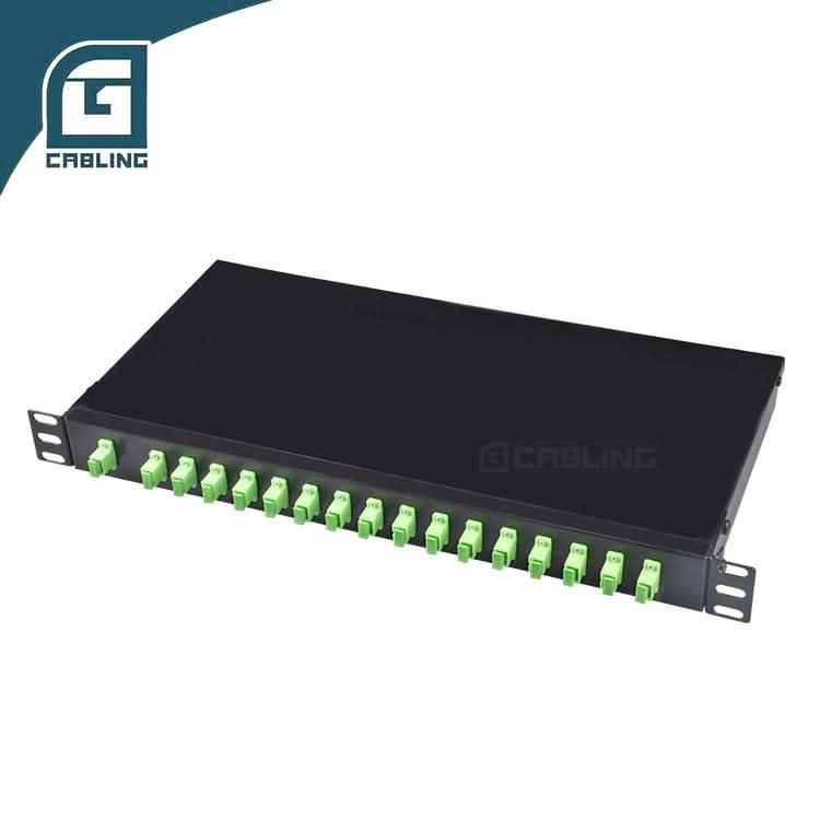 Gcabling 1x16 plc splitter 1U 19inch rack mounted plc splitter - Gcabling