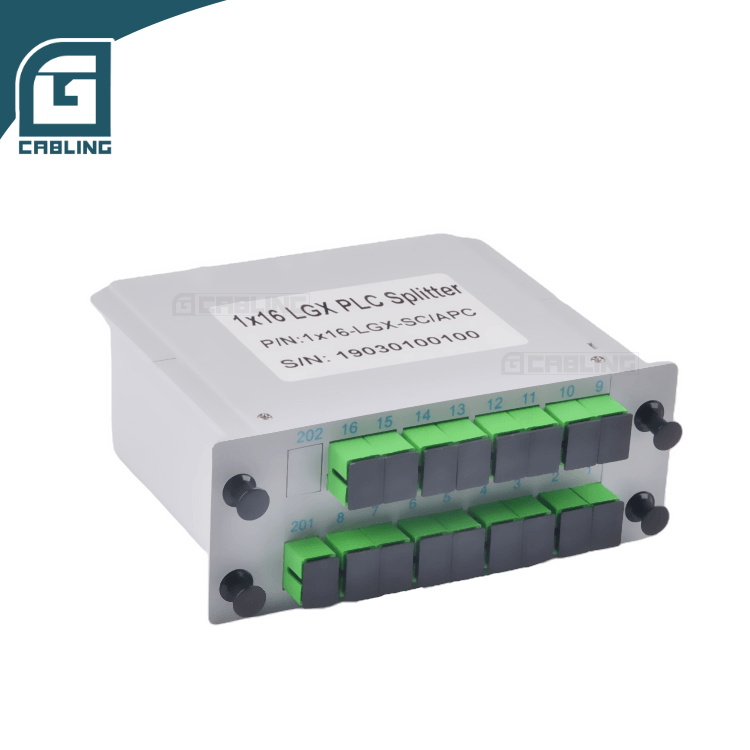 Gcabling plc splitter cassette type SC APC Singlemode 1x16 plc fiber splitter - Gcabling