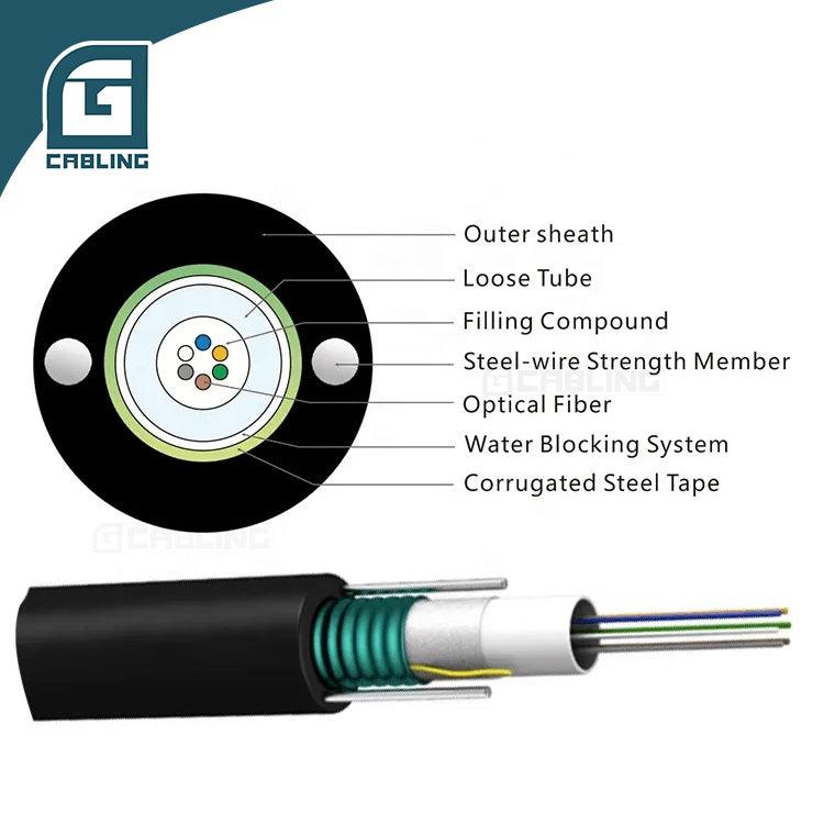 Gcabling 12 core fiber optic cable extend fiber optic cable GYXTW 12fiber G652D per kilometer - Gcabling