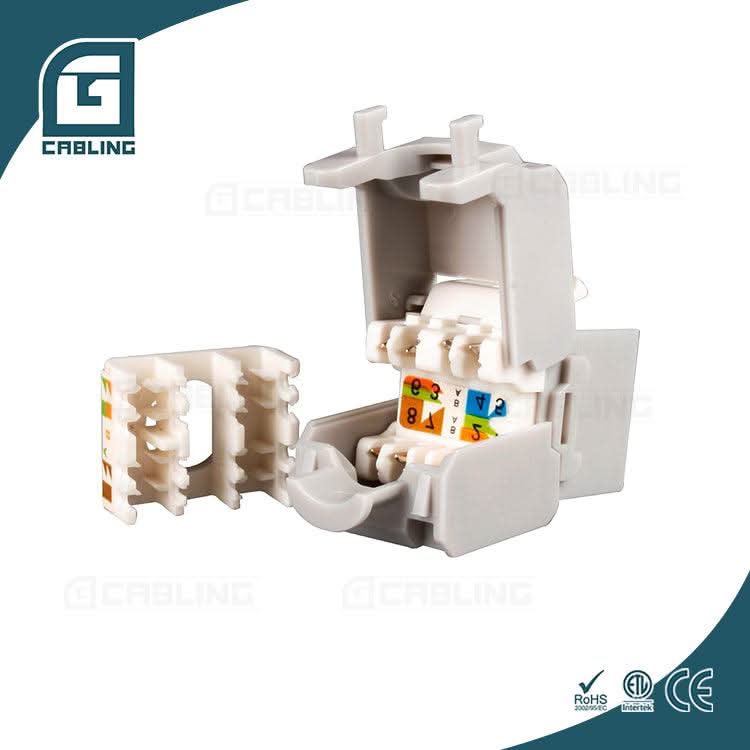 Gcabling tool less keystone jack UTP Cat6A 180 Degree Network Jack - Gcabling