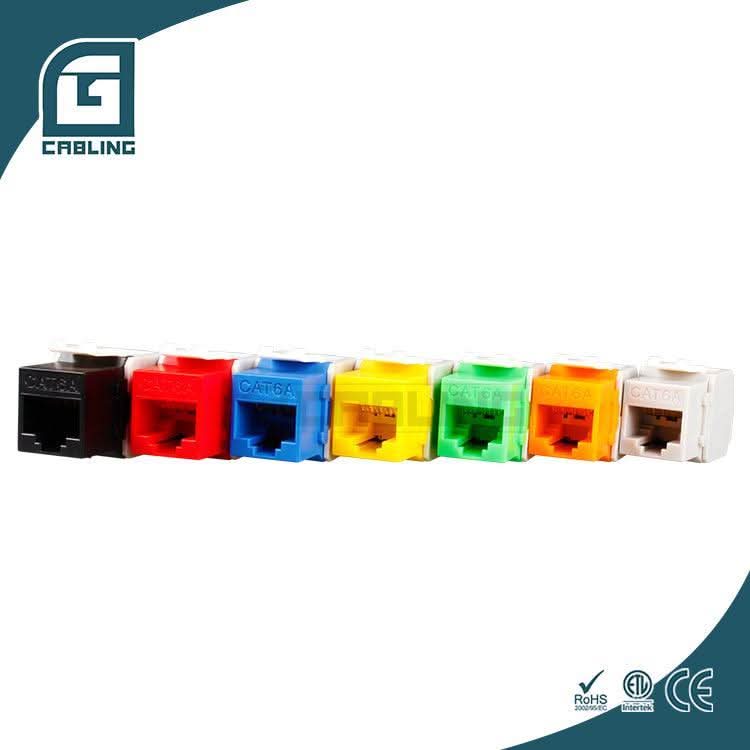 Gcabling tool less keystone jack UTP Cat6A 180 Degree Network Jack - Gcabling