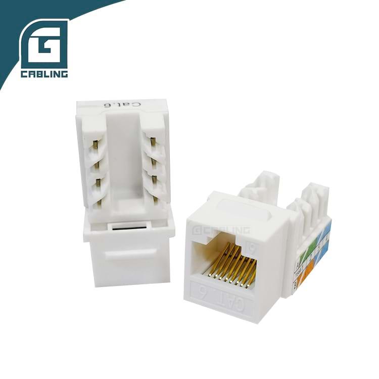 Gcabling CAT6 keystone jack rj45 UTP keystone connectors 45° network keystone jack - Gcabling