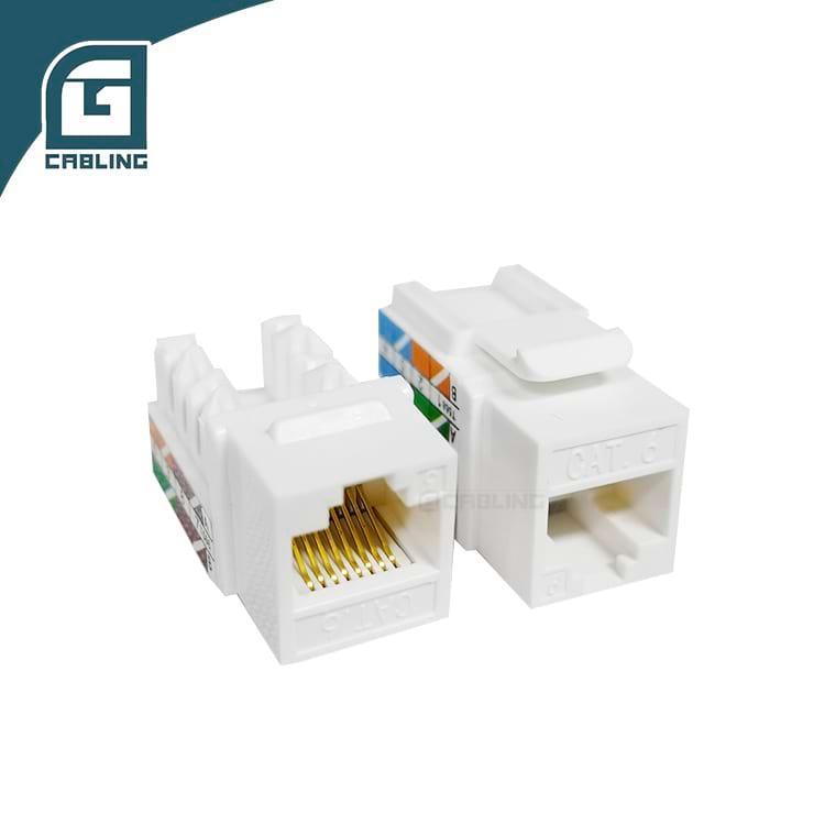 Gcabling CAT6 keystone jack rj45 UTP keystone connectors 45° network keystone jack - Gcabling