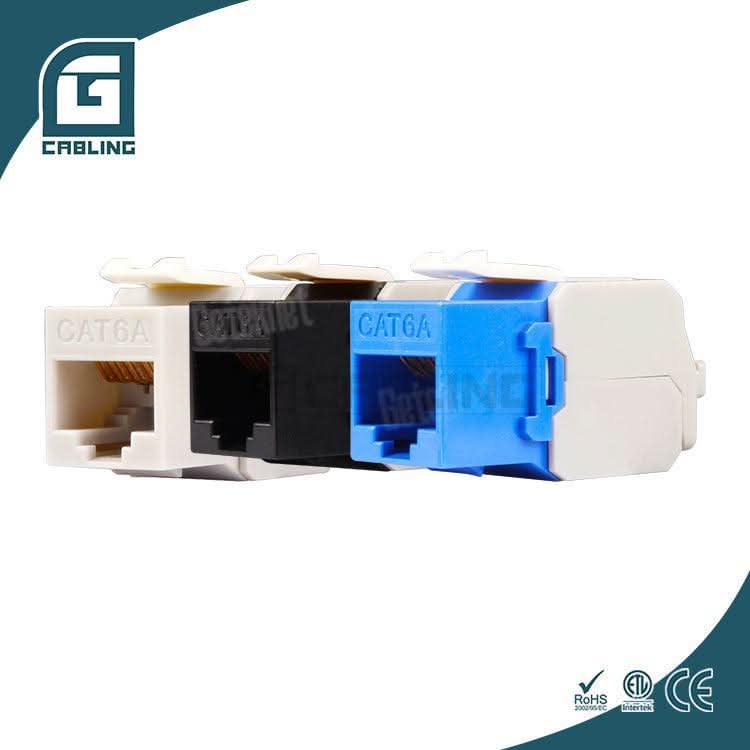 Gcabling tool less keystone jack UTP Cat6A 180 Degree Network Jack - Gcabling