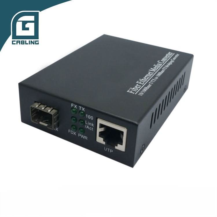 Gcabling 10/100/1000Mbps Fiber Converter with SFP Fiber Media Converter - Gcabling