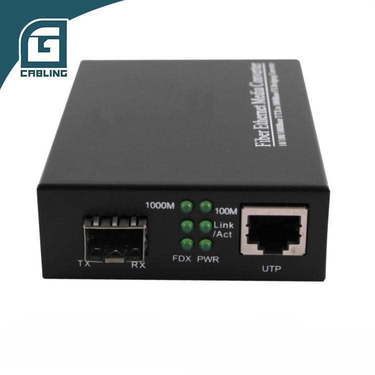 Gcabling 10/100/1000Mbps Fiber Converter with SFP Fiber Media Converter - Gcabling