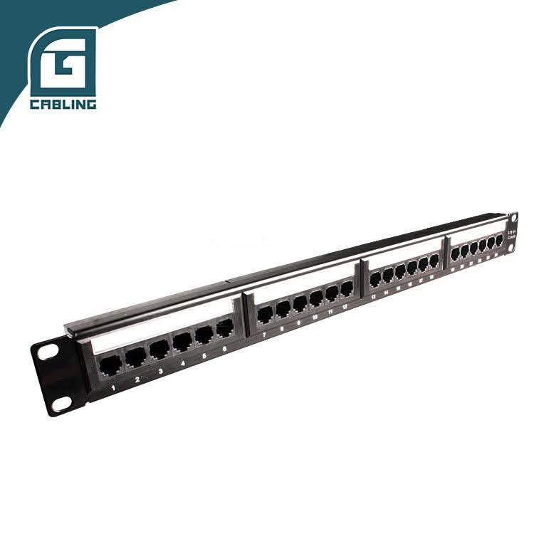 Gcabling 19inch 1U UTP 24 Port network patch panel CAT5e Cat6 Cat6a patch panel - Gcabling