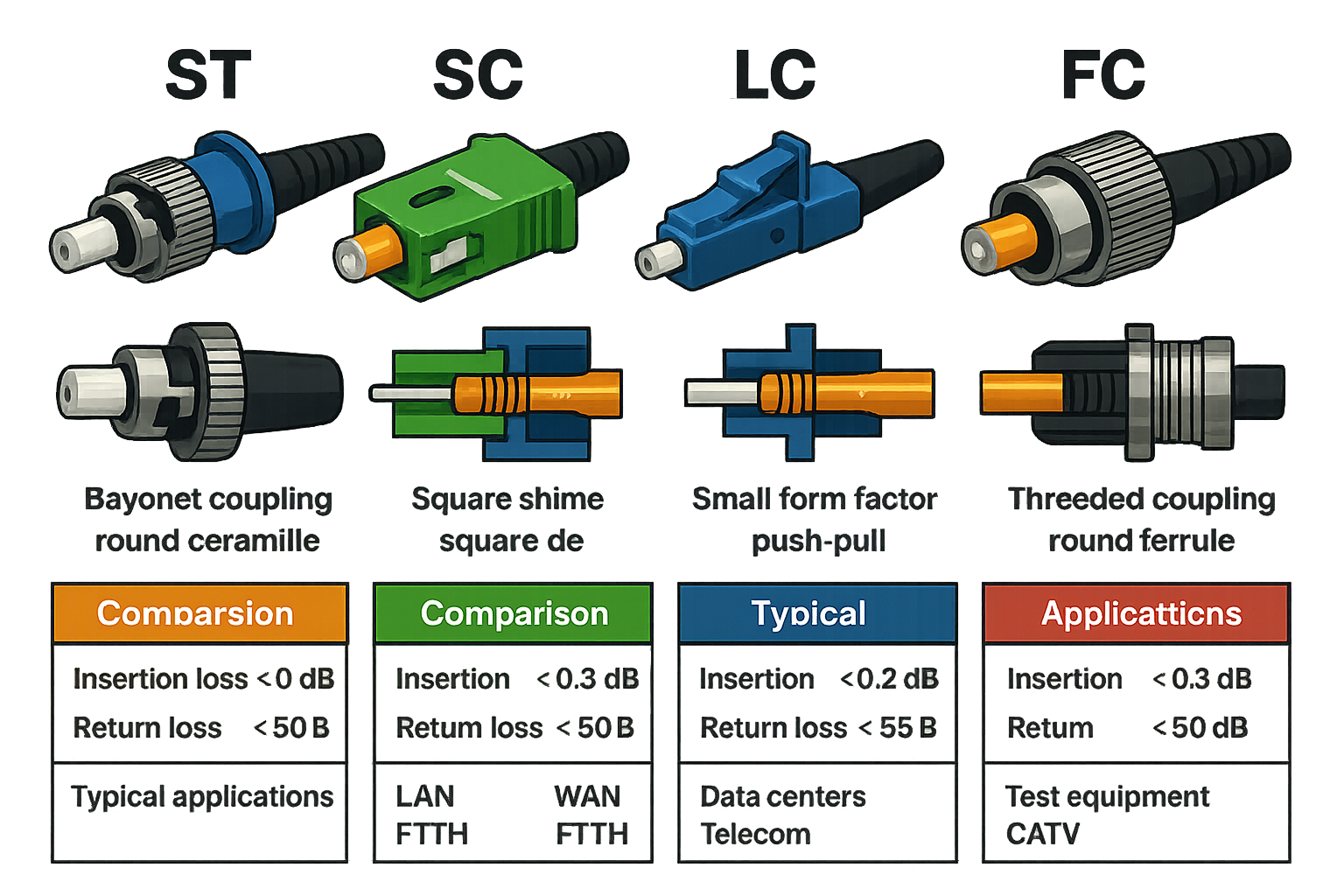 Fiber Optic Adapter Complete Guide: ST, SC, LC, FC Connector ...
