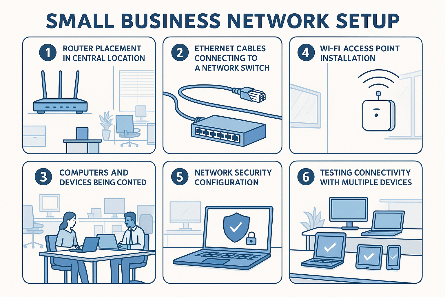 How to Set Up a Small Business Network Step-by-Step – Gcabling