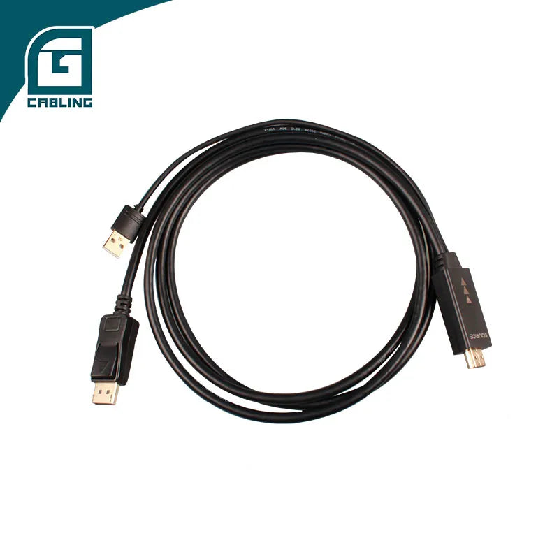 Gcabling Network HDMI to DP Cable Equipped with 30CM 
