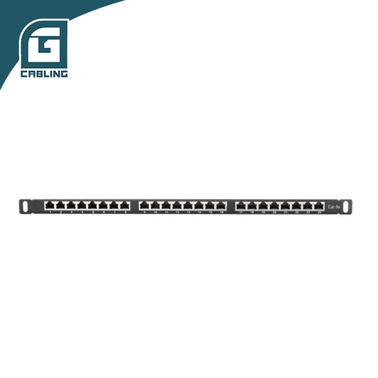 Gcabling 0.5U jack panel FTP Shielded Dual RJ45 CAT6 Cat6a patch panel - Gcabling