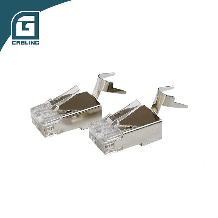 Gcabling FTP Shielded Cat6A RJ45 ethernet connectors with Cable Clip - Gcabling