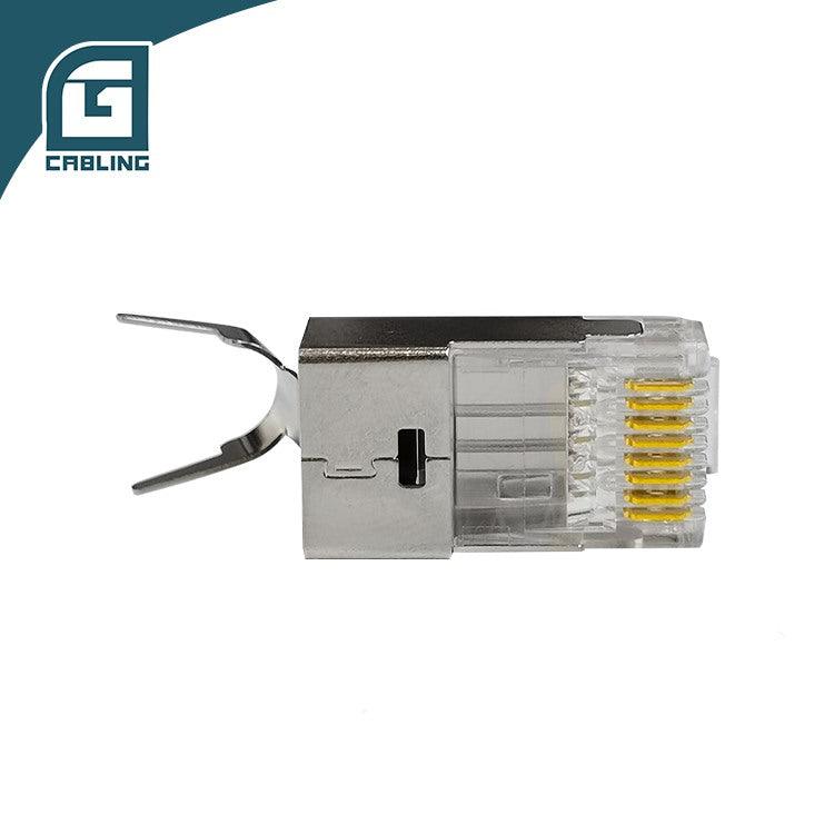Gcabling FTP Shielded Cat6A RJ45 ethernet connectors with Cable Clip - Gcabling