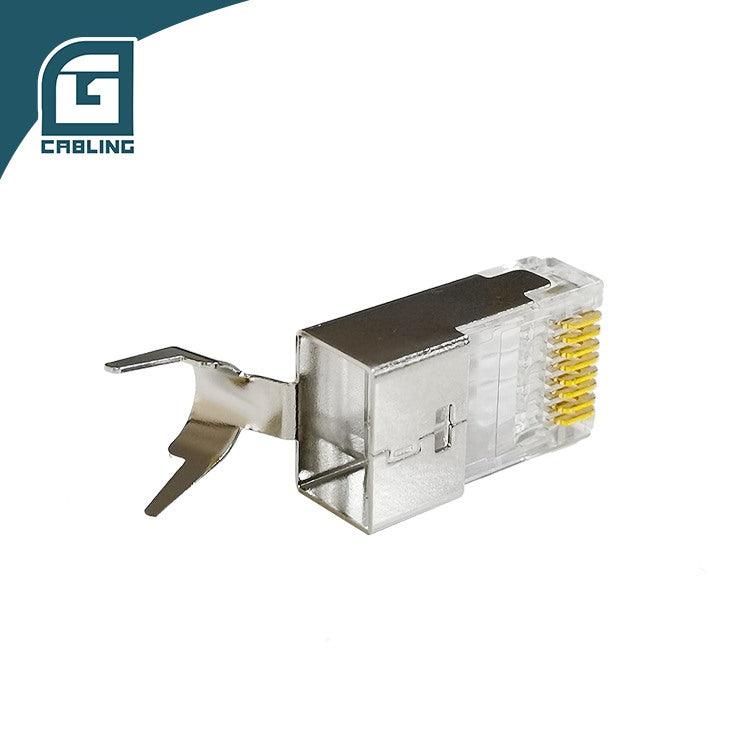 Gcabling FTP Shielded Cat6A RJ45 ethernet connectors with Cable Clip - Gcabling
