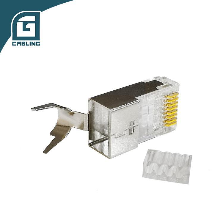 Gcabling FTP Shielded Cat6A RJ45 ethernet connectors with Cable Clip - Gcabling