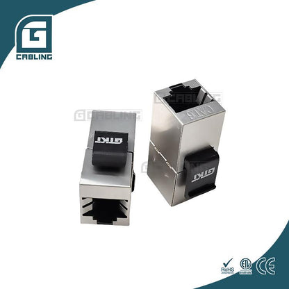 Gcabling rj45 coupler Cat6 coupler keystone jacks blue tip punch down on the end - Gcabling