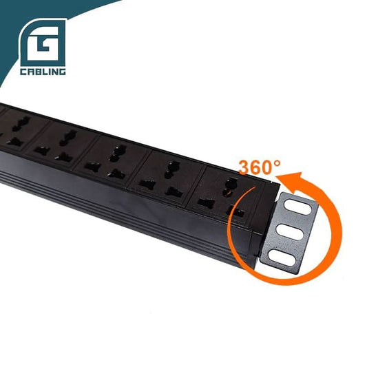 Gcabling server power distribution unit for cabinet 1U 8 Port Multipurpose Socket Rack PDU - Gcabling