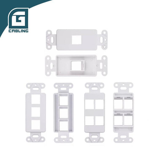 Gcabling Ethernet wall plate adapter 1 2 3 4-port 6 ports for face plate frame - Gcabling