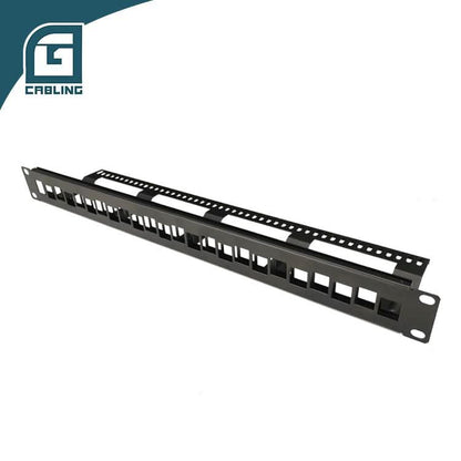 Gcabling UTP keystone patch panel 1U 24 Port Unloaded Patchpanel - Gcabling