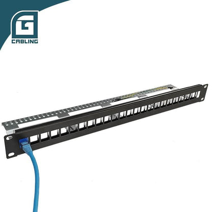 Gcabling 1U 24 Port FTP Keystone Patch Panel 19inch Unloaded Patchpanel - Gcabling