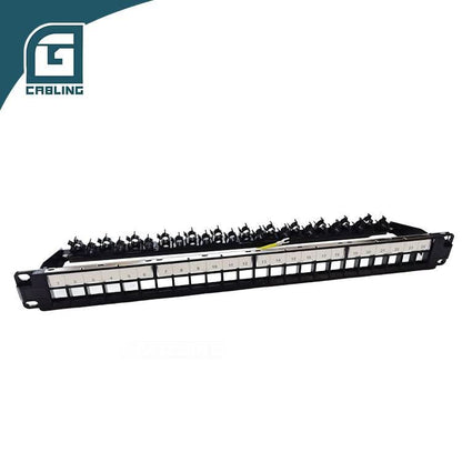 Gcabling 1U 24 Port FTP keystone patch panel 19inch Unloaded patch panel types - Gcabling