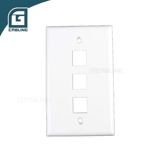  USA Type Wall Plate 3 Port Network Faceplate