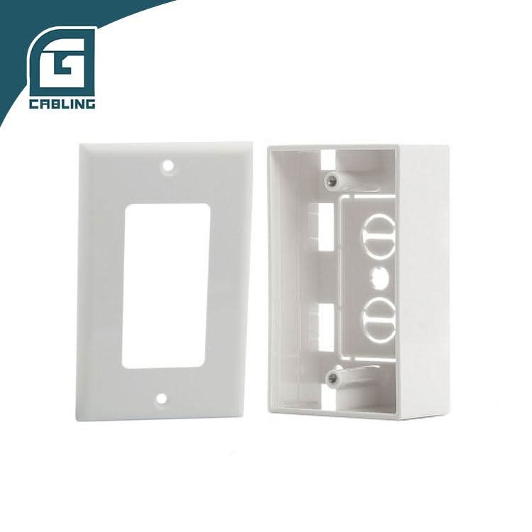 Gcabling US Standard Network Wall Box ABS White Back box - Gcabling