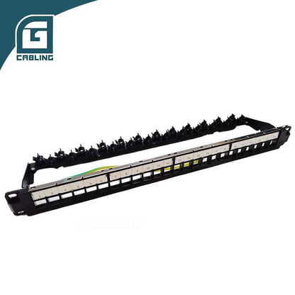 Gcabling 1U 24 Port FTP keystone patch panel 19inch Unloaded patch panel types - Gcabling