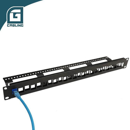 Gcabling UTP keystone patch panel 1U 24 Port Unloaded Patchpanel - Gcabling