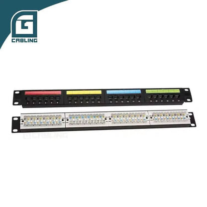 Gcabling UTP Cat6 Cat6A 1U 19″ 24 Port copper patch panel - Gcabling