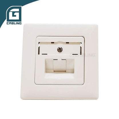 Gcabling CAT-6A shielded face plate 80*80mm Germany modular plate - Gcabling
