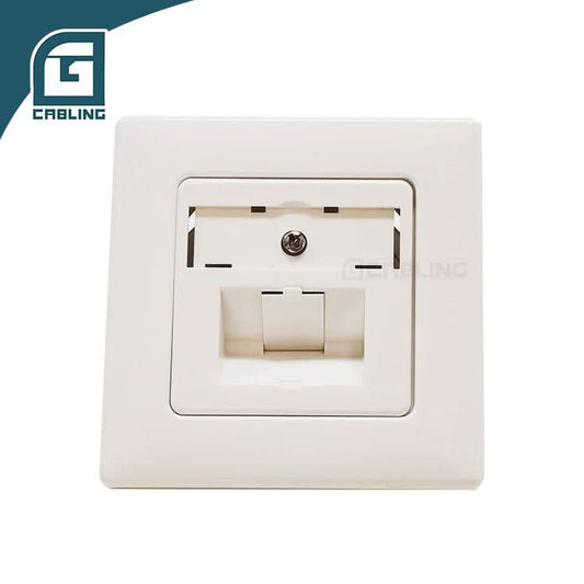 Gcabling CAT-6A shielded face plate 80*80mm Germany modular plate - Gcabling
