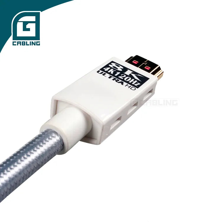 Network Communication Pass Test PVC with Braid Jacket HDMI2.1 Cable 