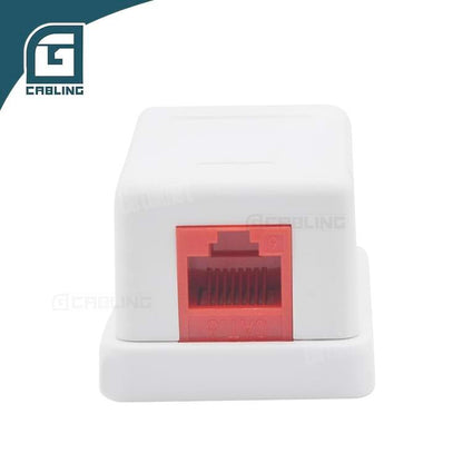 Gcabling 1 Port surface mount network box With Cat6 Keystone Jack - Gcabling