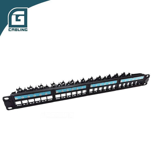 Gcabling 1U 24 Port Blank patch panel rj45 19inch UTP Keystone Patch Panel - Gcabling