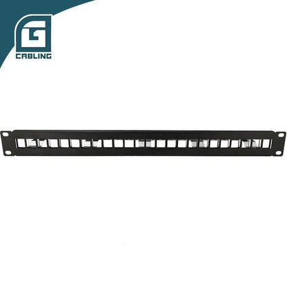 Gcabling 1U 24 Port FTP Keystone Patch Panel 19inch Unloaded Patchpanel - Gcabling