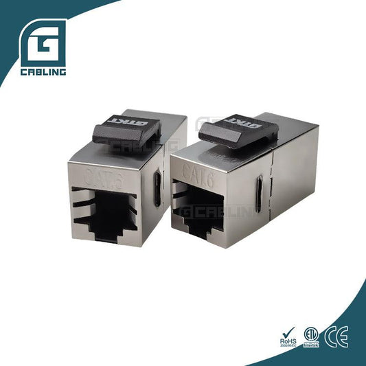 Gcabling rj45 coupler Cat6 coupler keystone jacks blue tip punch down on the end - Gcabling