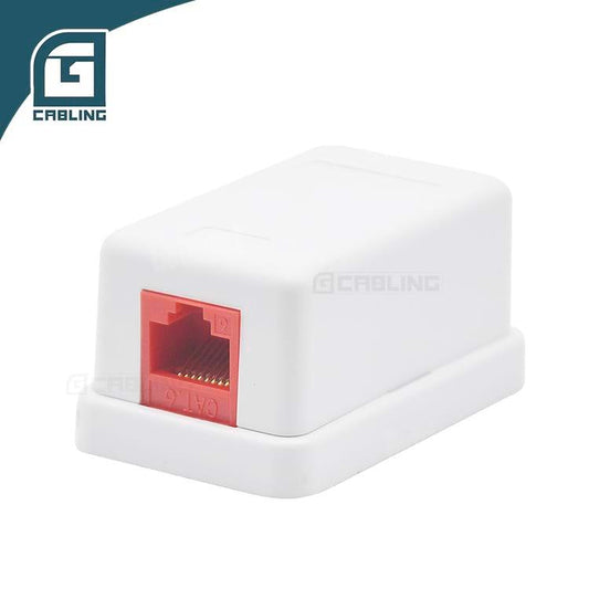 Gcabling 1 Port surface mount network box With Cat6 Keystone Jack - Gcabling