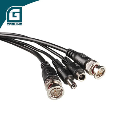  Communication Female to Male RG59 Cable with BNC Male to Male and with DC Cable