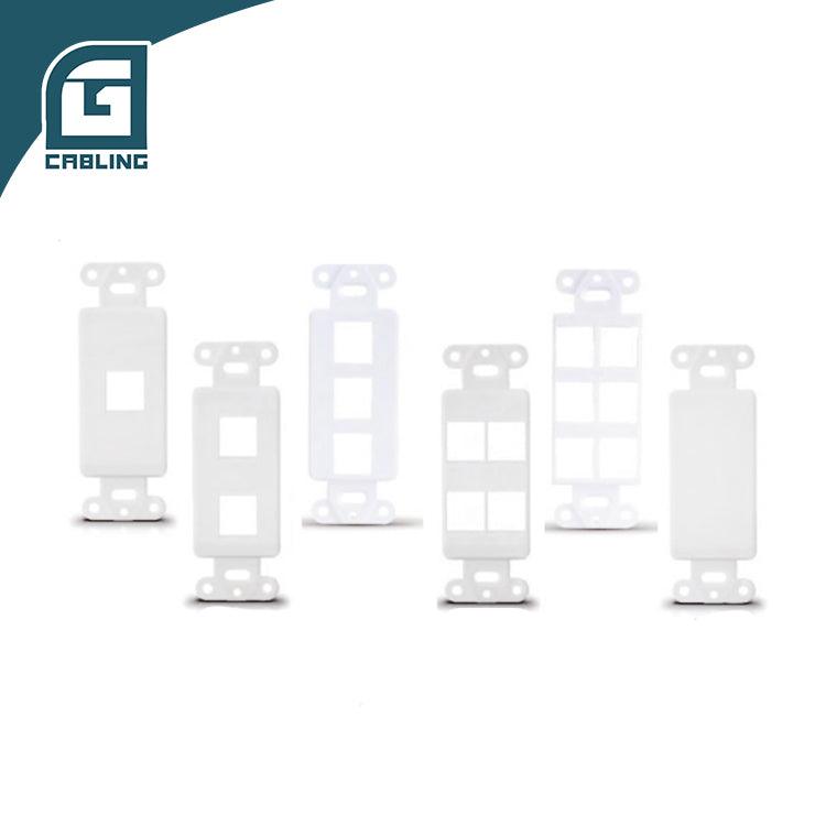 Gcabling Ethernet wall plate adapter 1 2 3 4-port 6 ports for face plate frame - Gcabling