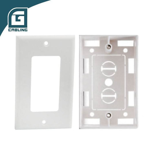Gcabling US Standard Network Wall Box ABS White Back box - Gcabling