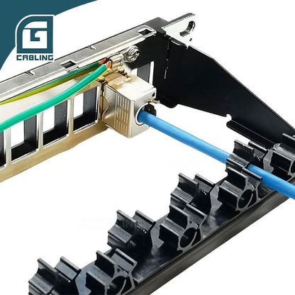Gcabling 1U 24 Port FTP keystone patch panel 19inch Unloaded patch panel types - Gcabling