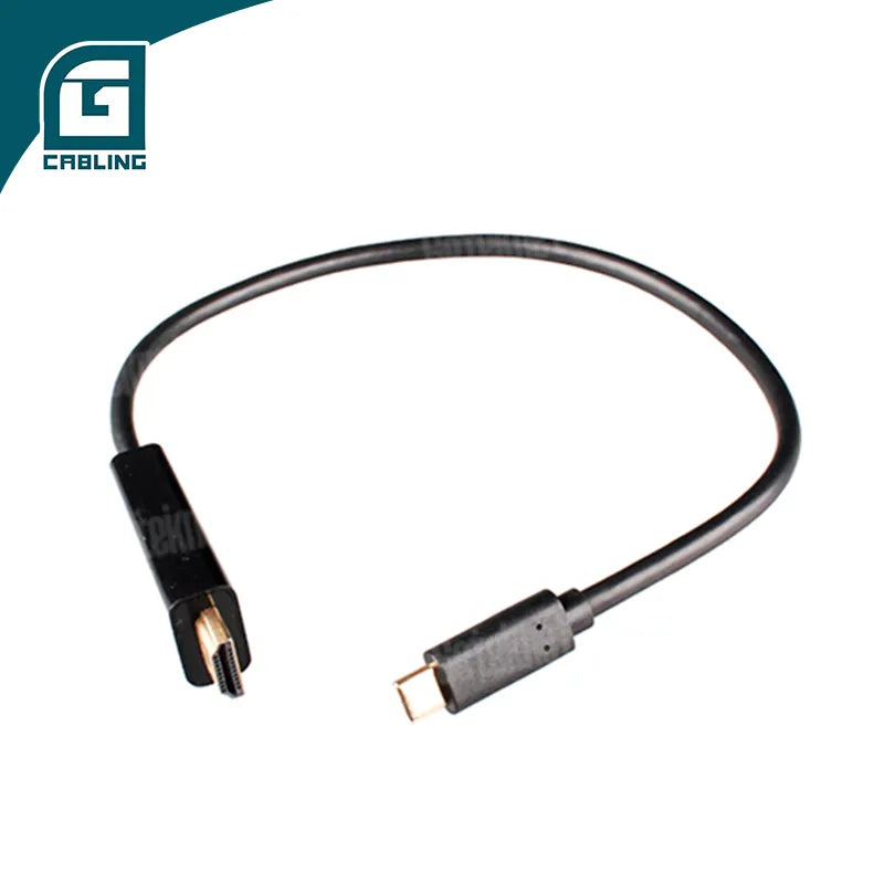 Gcabling Network Communication Pass Test Male to Male Type C to HDMI2.0 Cable High Speed Slim Cable