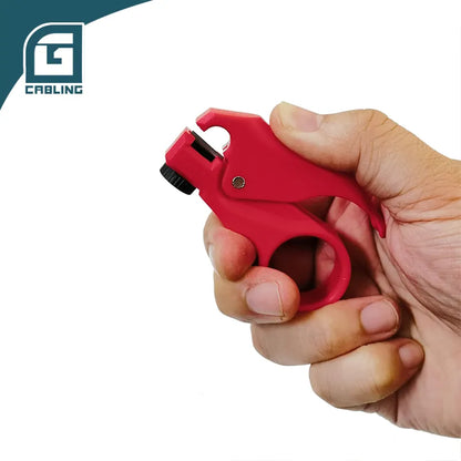Gcabling New Design Red Network Cat5e Cat6 Cat8 Comfortable One-handed Cable Stripper with Spring Assist