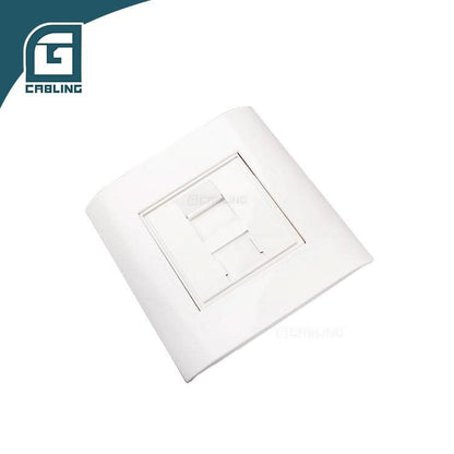 Gcabling 1-port modular face plate France type 80mm face plate - Gcabling