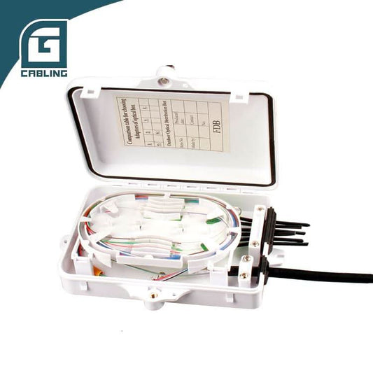 Gcabling 6 Core fibre termination box White IP65 fiber distribution box - Gcabling