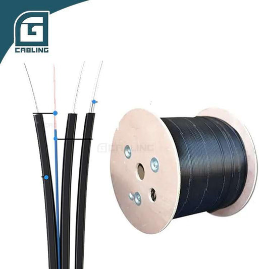 Gcabling service drop cable aerial fiber drop cable 2fiber with message price per kilometer - Gcabling