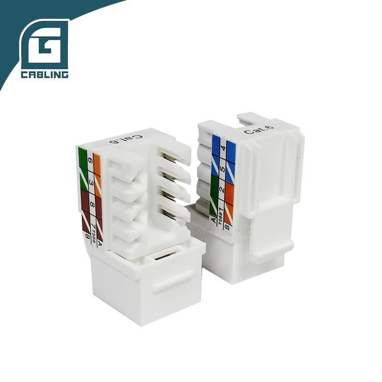 Gcabling CAT6 keystone jack rj45 UTP keystone connectors 45° network keystone jack - Gcabling